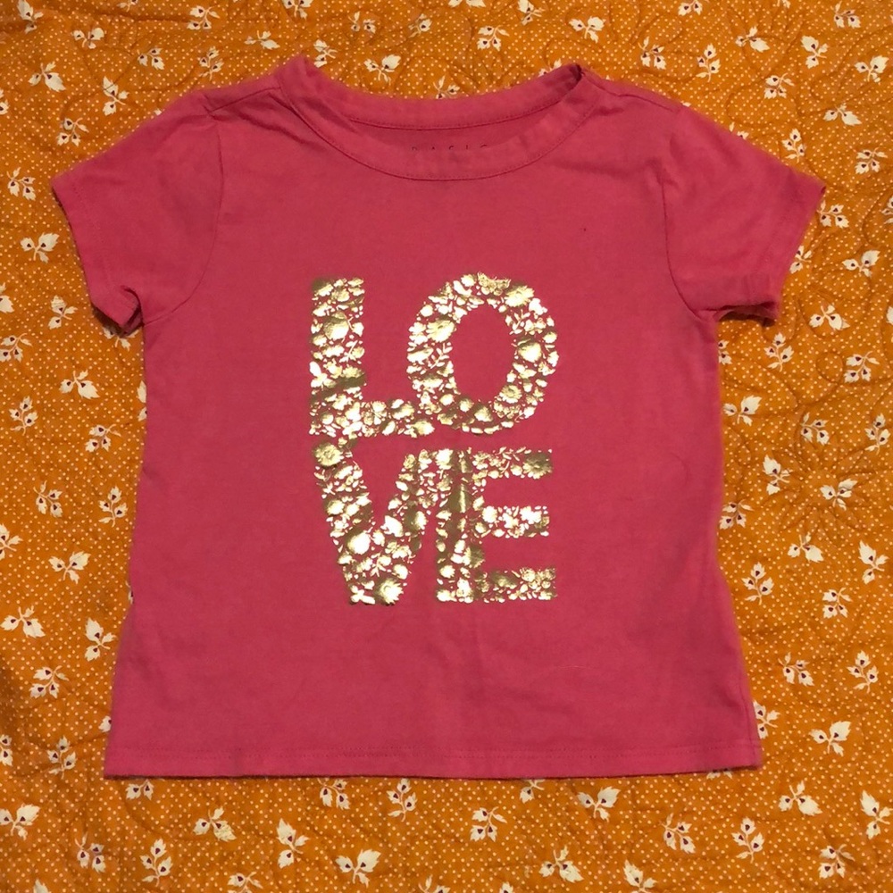 Girls pink graphic tee